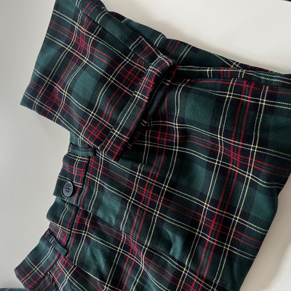 Bershka Elastic Waist Plaid Pants M - Picture 2 of 3